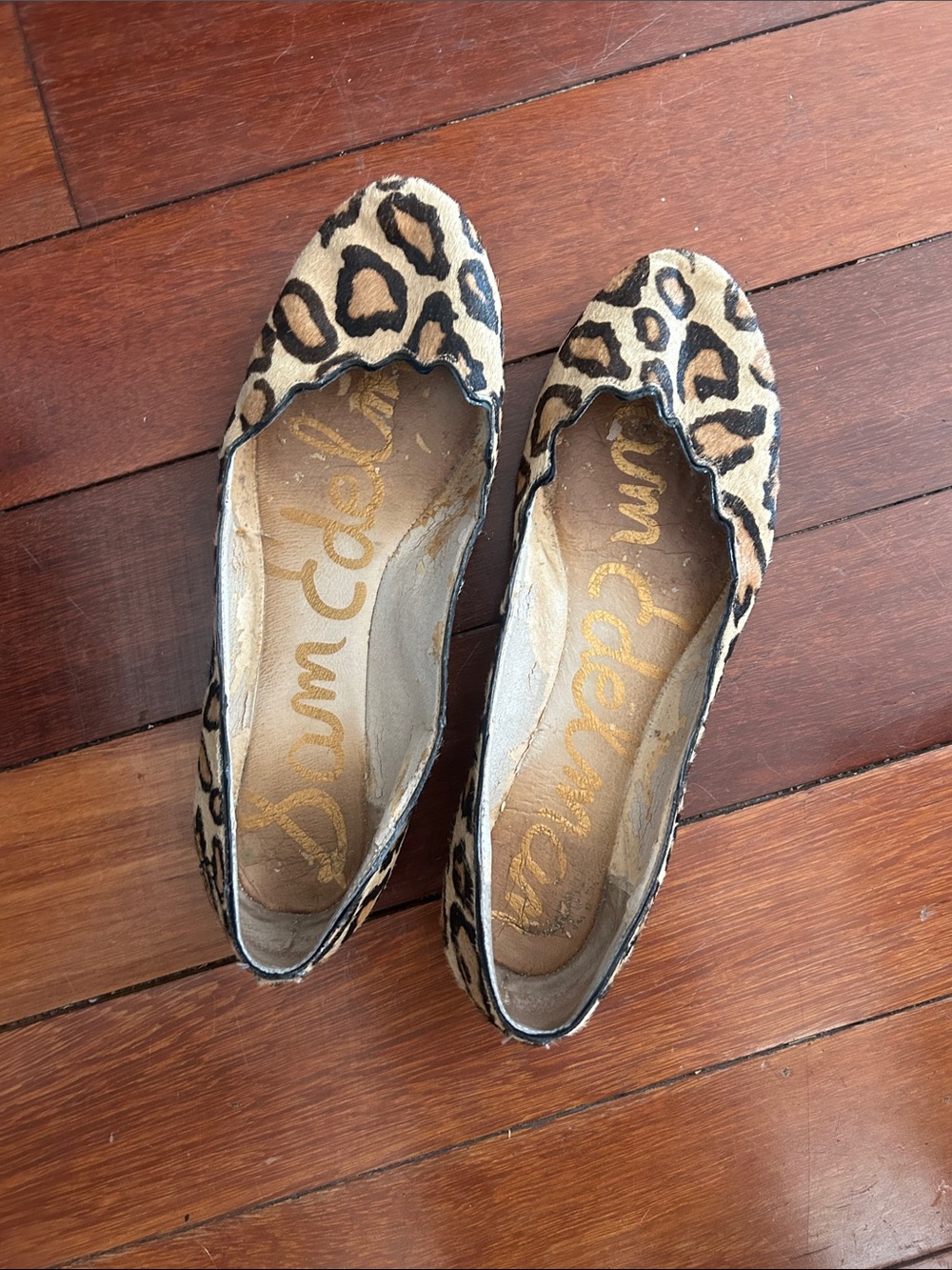Sam Edelman Leopard-Print Ballet Flats in Tan and Black